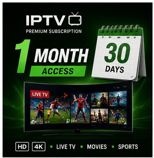 One Month IPTV Subscription