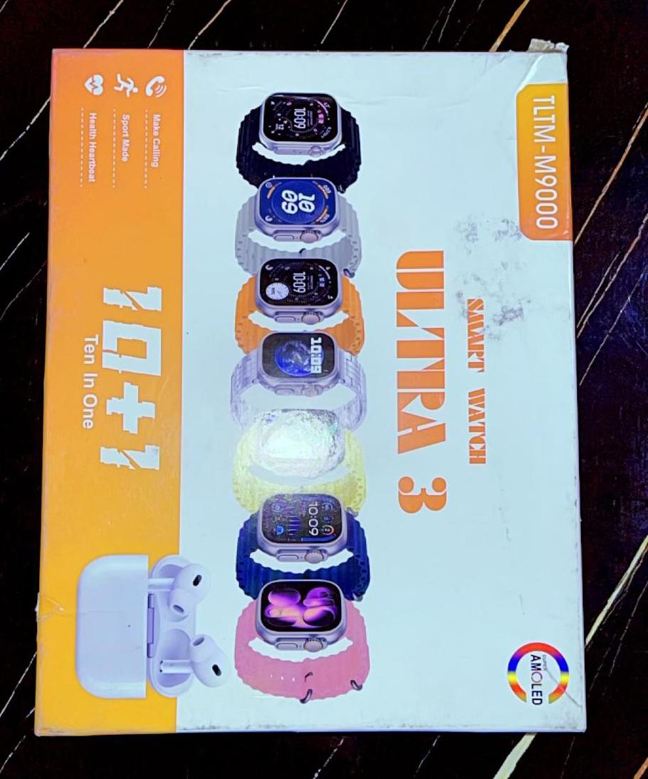 Smart Watch Ultra 3 With Earbud